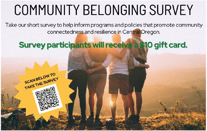 Survey description for the Community Belonging Survey. The description includes the survey's purpose and the $10 gift card provided to participants.