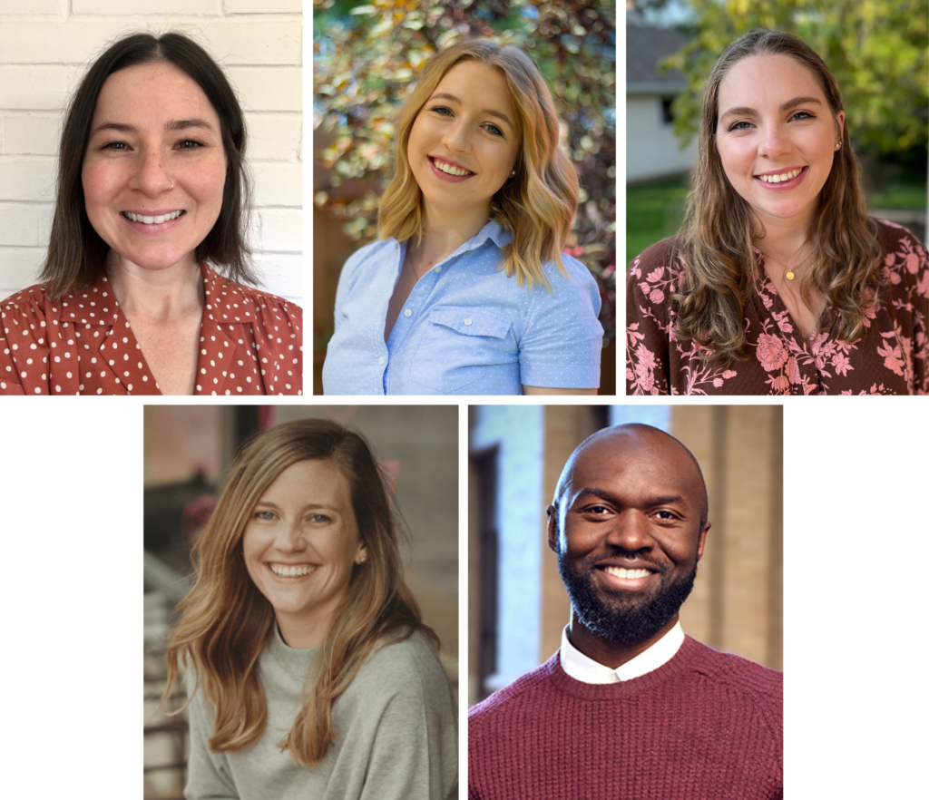 Top row, l to r: Mia LaBrier, Anna La Manna, Ella Clark Bottom row, l to r: Sara Malone, Emmanuel Tetteh